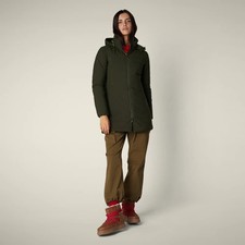 SAVE THE DUCK Parka donna animal free Rachel verde scuro GIUBBINO INVERNO 2025
