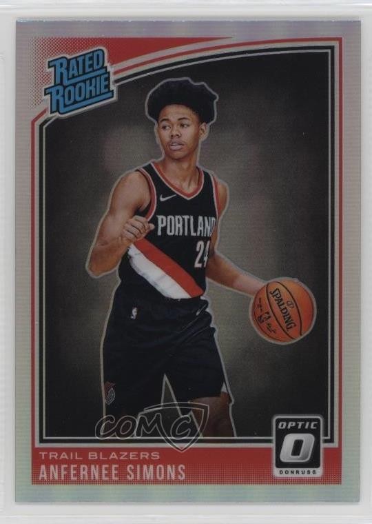 2018 Panini Donruss Optic Rated Holo Prizm Anfernee Simons #186 Rookie RC 06gz