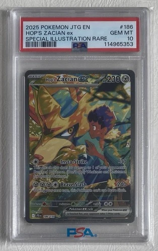 Pokemon Journey Together Hop's Zacian ex #186 Special Illustration Rare [PSA 10]
