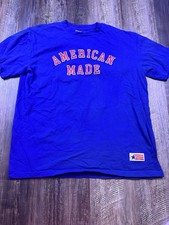 American Giant Shirt Mens 2XL XXL Blue USA Made Flag Collection Short Sleeve Tee