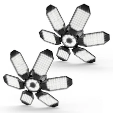 Garage Lights - 2Pack Super Bright 32000LM LED Garage Ceiling Light 6500K LED