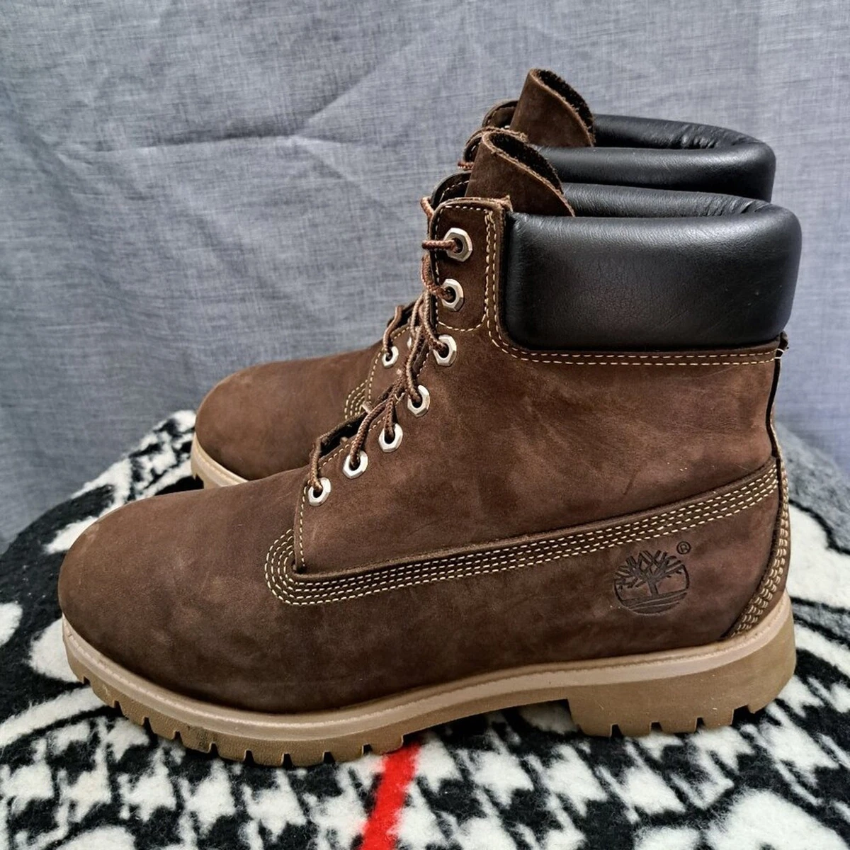Timberland Boot Company Men\'s size 10 Brown suede  Lace-Up Dress Shoes Timberland Suede Brown Boots for Men for Sale | Shop New  main image 4
