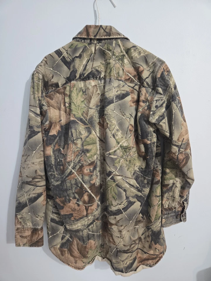 Trail Crest Camo Hunting Shirt Jacket Men’s Size M [Chest 23] Cotton Blend Long. - Image 3 of 3