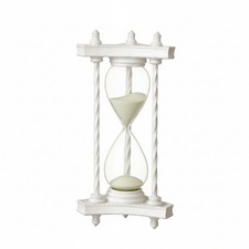Sanduhr mit Dreiecksrahmen Ornament Dreieck Sandglas modern f&uuml;r Schreibtisch