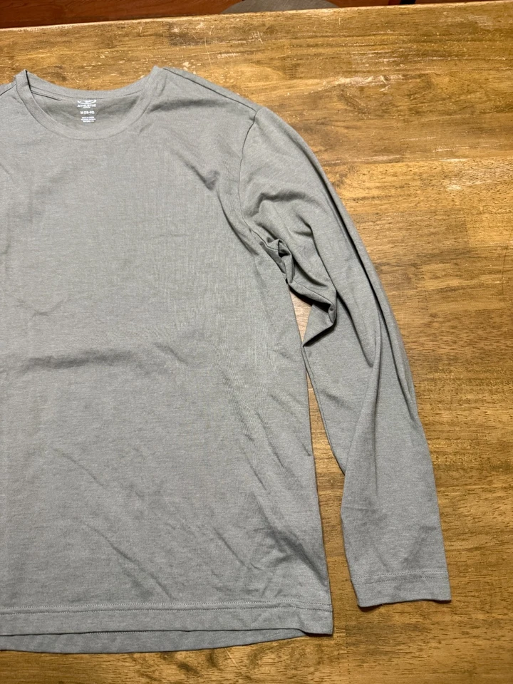 Athletic Works Shirt, Men's Size Medium, Green, Long Sleeve, Crew Neck - Image 4 of 4