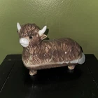 New POTTERS STUDIO Highland Cow Ceramic Butter Dish