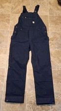 Carhartt Insulated Coveralls Navy Blue LARGE TALL