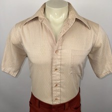 Vtg 60s Towncraft Plus Shirt Penneys MCM Mod Disco Dazed  Confused Mens Medium