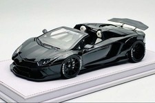 GL Model Lamborghini Aventador Roadster SVJ Gloss Black  1:18 WITH DISPLAY