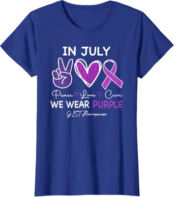 In July We Wear Purple For GIST Awareness Peace Ladies' Crewneck T-Shirt