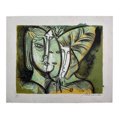 NELSON DOMINGUEZ CEDEÑO. Engrave. Lithography / Cardboard. Contemporary Art. Cu