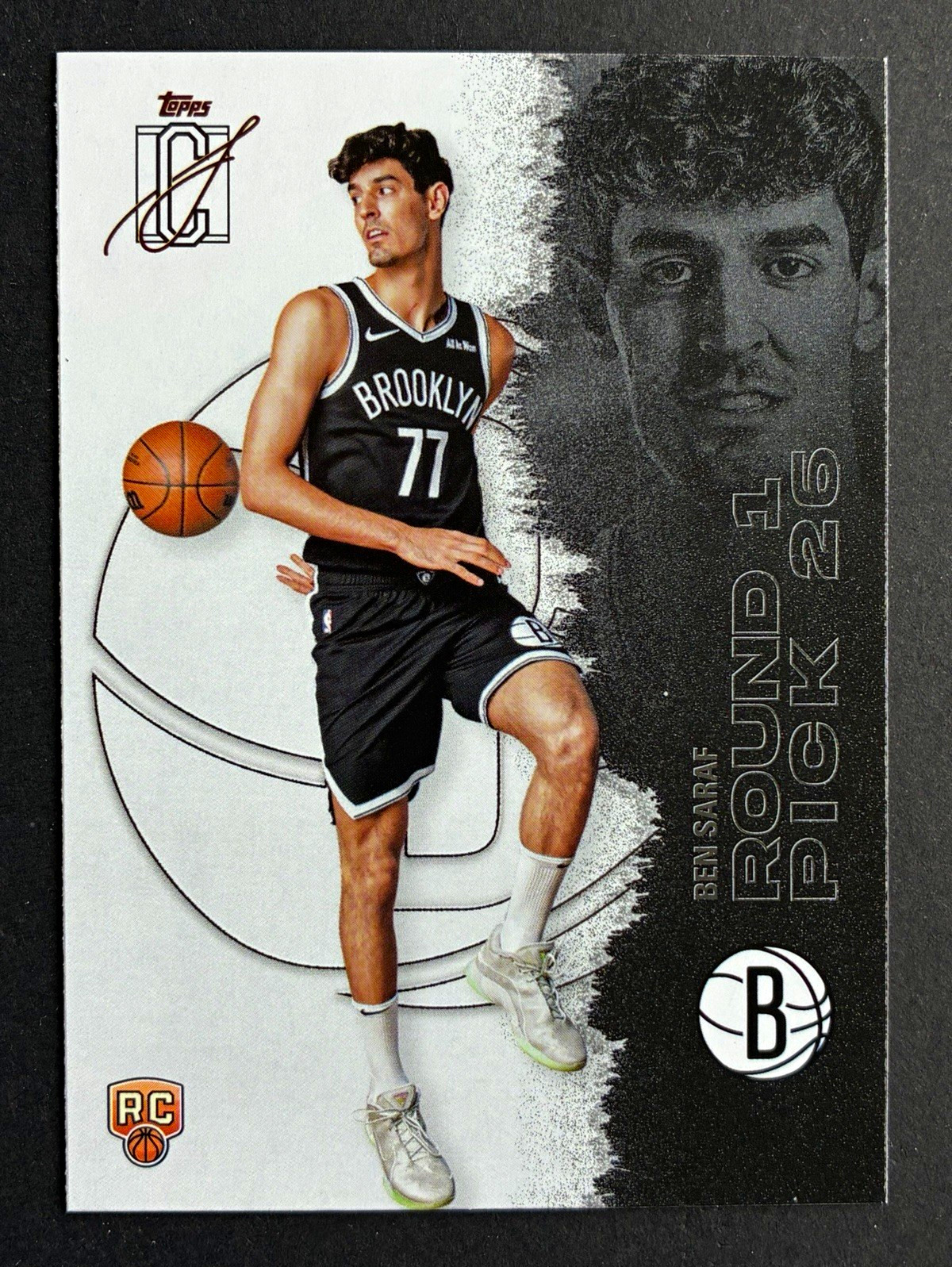 Ben Saraf 2025-36 Topps Signature Class RC #122 Brooklyn Nets NBA