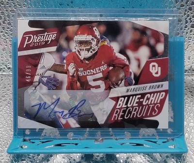 2019 Panini Prestige Blue Chip Recruits Xtra Points Auto 46/99 Marquise Brown