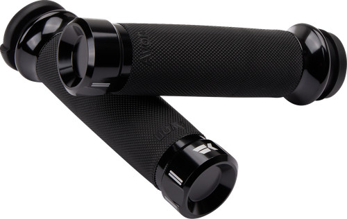 Khrome Werks Klassic Grips TBW Custom Contour Black Billet Aluminum Universal