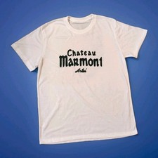 1970s Chateau Marmont Hotel T Shirt Large L Green 43" Chest Cotton Vtg Look