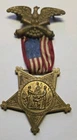 CIVIL WAR GAR VETERANS' MEMBERSHIP BADGE AND RIBBON - BADGE NUMBER S1553