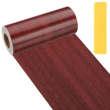 4.7x33' Self-Adhesive Wood Grain Repair Tape with Scraper, Walnut
