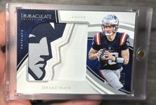 2025 Panini Immaculate Collection Drake Maye Jumbo Logos /10 💎 Flying Elvis