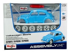 Maisto Assembly Line Volkswagen Beetle Light Blue