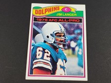 1977 TOPPS FOOTBALL #390 JIM LANGER HIGH GRADE NR MINT + BEAUTIFUL