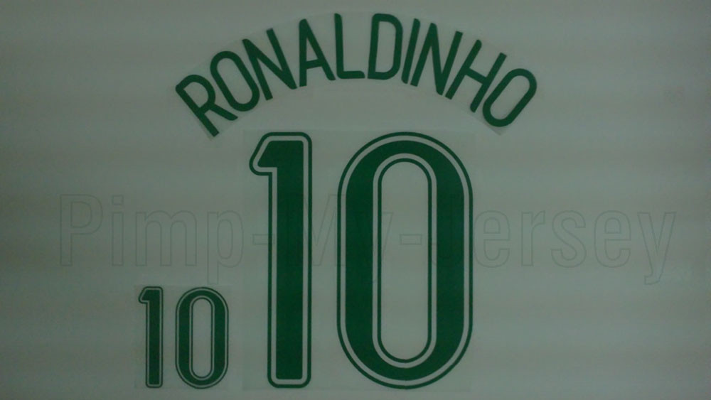 RONALDINHO #10 Brazil Home World Cup 2006 Custom-Made