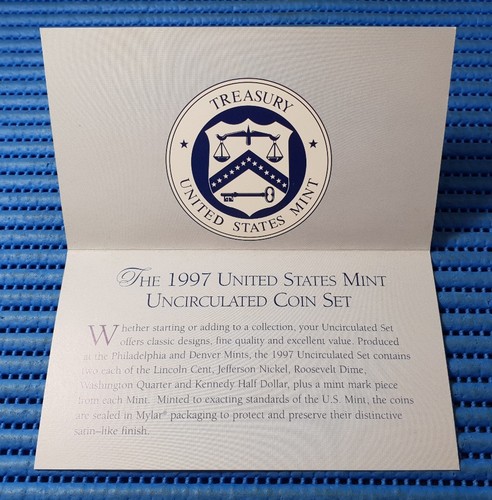 The United States Mint 1997 Uncirculated Coin Set with D and P Mint Marks - Picture 4 of 5