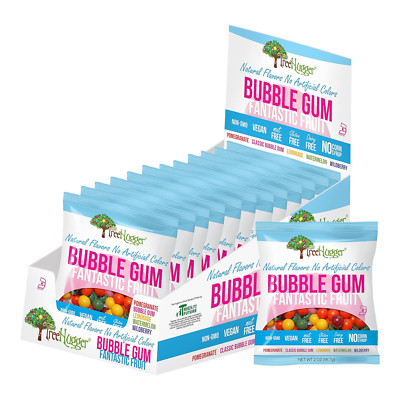 Tree Hugger Fantastic Fruit Bubble Gum, Natural Flavors , 2 Ounce (Pack of 12)