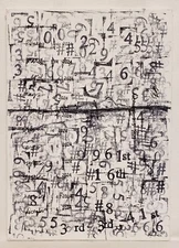 No.587 Mini Original Modern Abstract Contemporary Drawing By K.A.Davis 