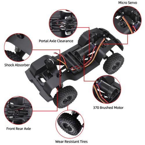 AUSTAR RC 155mm Transmission Chassis Frame for 1/18 TRX4M Crawler Car AX-8560 - Picture 8 of 20