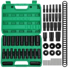 20Pcs Locking Wheel Nut Remover Set Stud Bolt Impact Twist Socket Extractor Tool