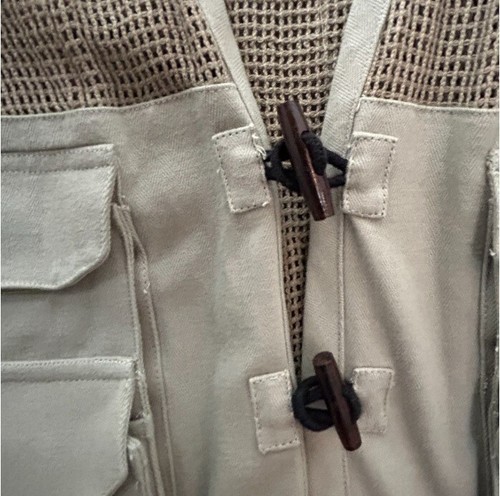 EX OFFICIO VTG EUC Men's XL Cotton Khaki Mesh Vest Fishing Photography Pockets - Picture 4 of 10