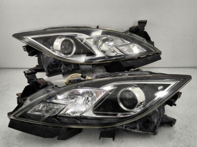 JDM Mazda 6 Ultra Mazda6 GH1 GH2 GHEFW GH5FW Front HID BLACK Headlight Lamps SET