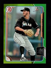 2015 BOWMAN GREEN #61 BRETT LILEK RC 62/99 MIAMI MARLINS