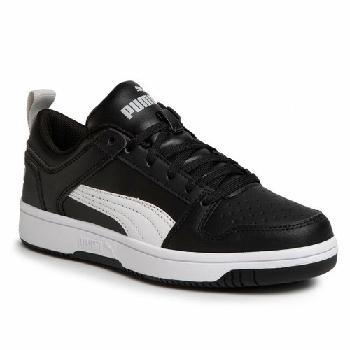 Puma Rebound Layup Lo SL Shoes Black White Kids - 37
