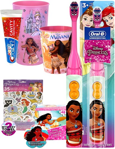 Princess Moana 8pc Oral Care Kit Essentials with DSE Bonus Mystery Towel for Kid - Picture 2 of 8