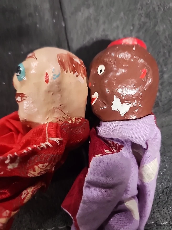 2 marionetas vintage de mano/dedo lindas pequeñas hechas en Japón Foto 4 de 4