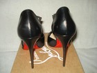 100% AUTH NEW WOMEN LOUBOUTIN SPIKE CROSS 100 PVC LEATHER PUMPS/HEELS US 7.5 — photo 5