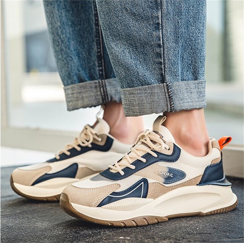 Zapatillas deportivas ligeras cómodas para caminar al aire libre de moda para hombre - Imagen 4 de 12
