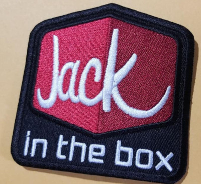JACK IN THE BOX ファブリックポスター Embroidered Jack In The Box Patch approx 3 x 3.25