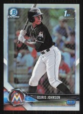 2018 Bowman Chrome OSIRIS JOHNSON 1st Year Refractor card MIAMI MARLINS #103