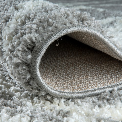 Rugshop Area Rug Soft Cozy Contemporary Stripe Indoor Shag Rugs L.Gray Rugs 3x5 - 第 5/11 張圖片