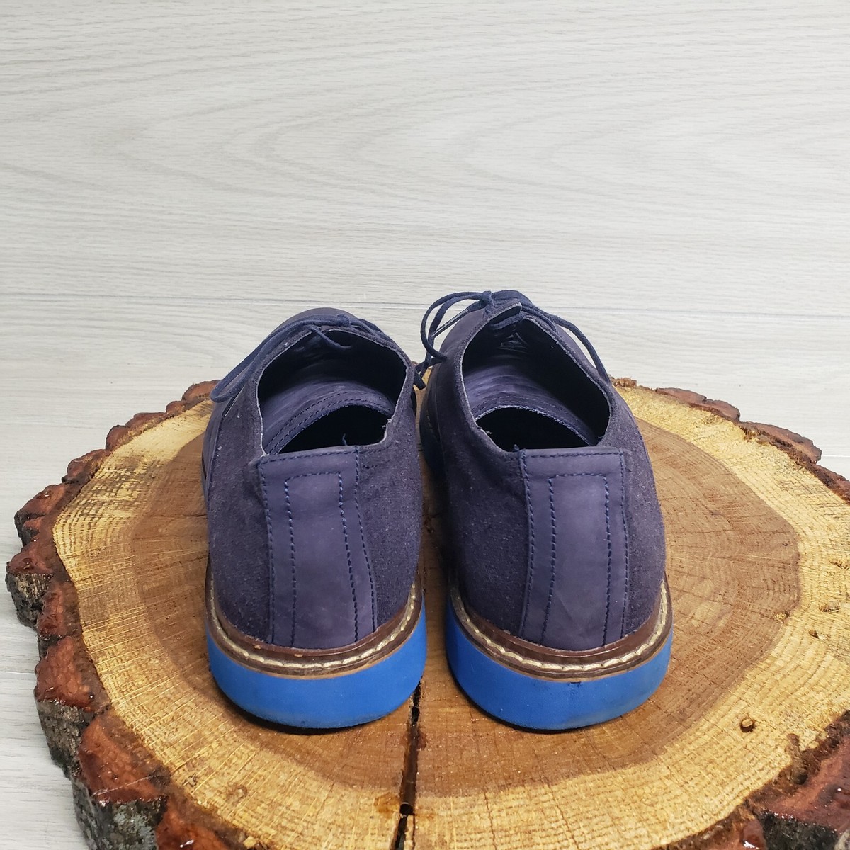 Cole Haan Blue Suede Shoes Dress Shoes Lace Up Adult Men's Cole Haan Blue Suede Shoes Dress Shoes Lace Up Adult Men's