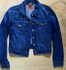 LEVI S Junior Denim Vest Unisex Button Down Long Sleeves Size XS