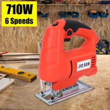710W Jig Saw 3000RPM Corded Electric Jigsaw 6 Variable Speeds Jigsaw Tool Kit US