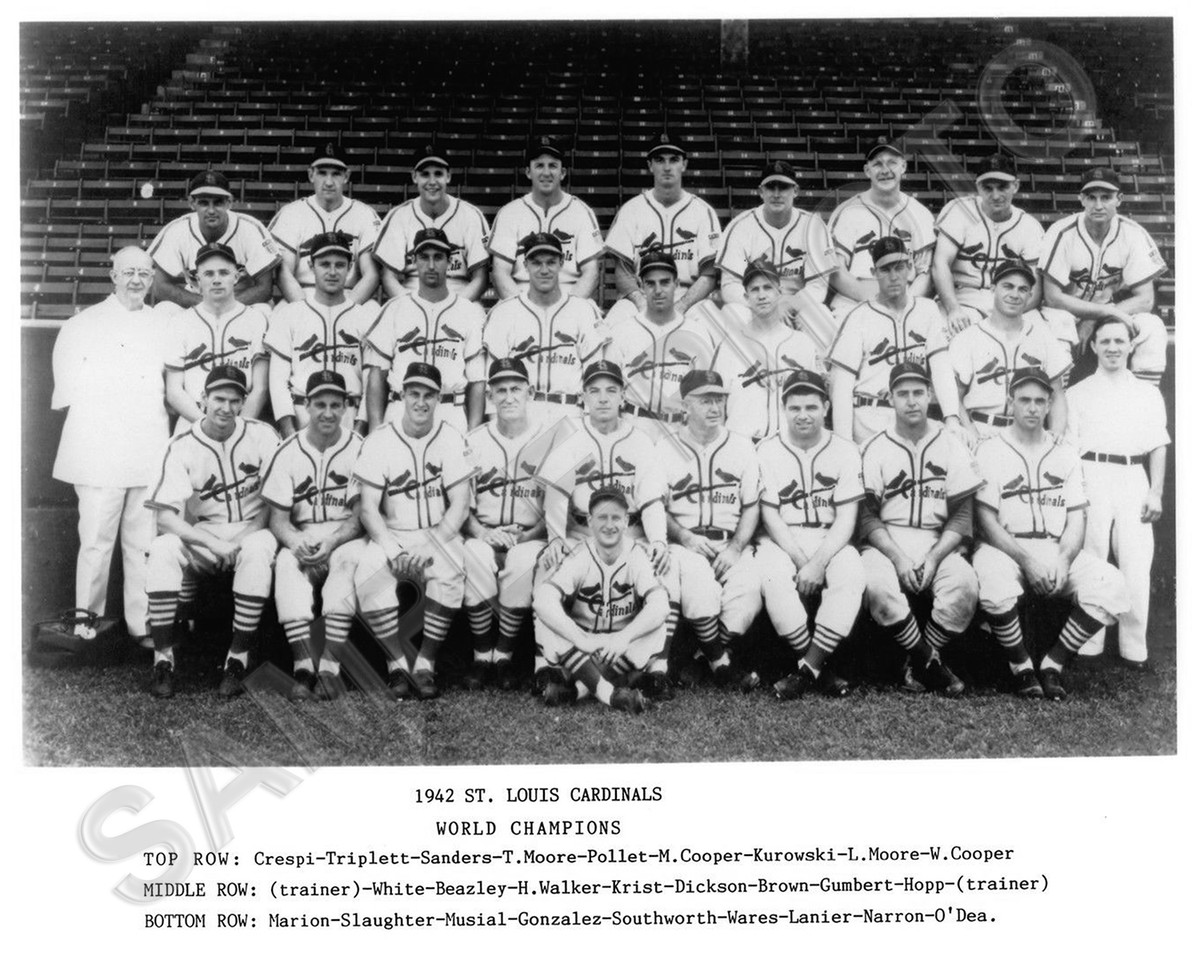 1942 ST. LOUIS CARDINALS WORLD SERIES CHAMPIONS 8X10 TEAM PHOTO | eBay