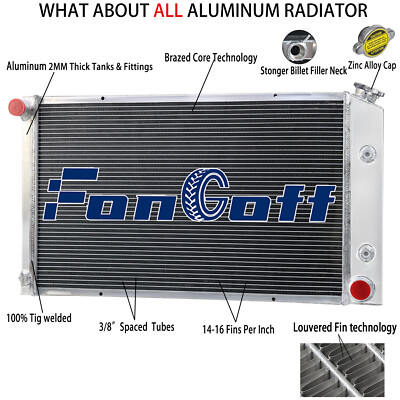 #CU573 4-Row Radiator FITS 1970-81 Pontiac Firebird Trans Am Formula Esprit V8