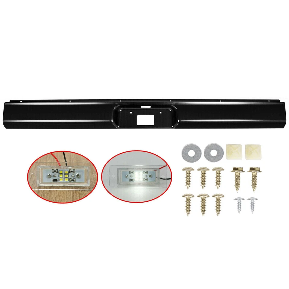 Pan antivuelco trasero para 1973-1987 73 Chevy C10 C20 Fleetside con placa de licencia luz LED Foto 2 de 4