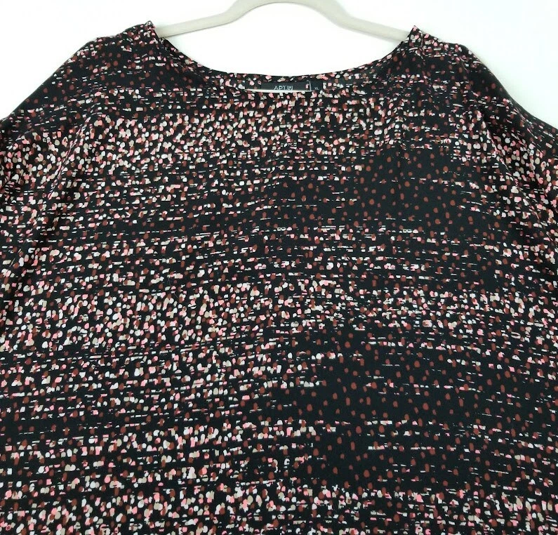 Apt. Blusa artística 9 top feminina XL extra grande pontos abstratos tripulação manga curta - Imagem 2 de 4