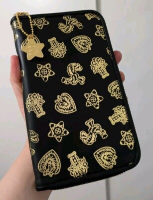 Super Rare Vintage Moschino Cheap And Chic Black / Gold Zip Wallet Excellent 