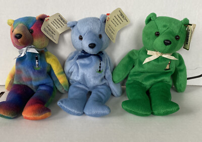 Vtg Coastal Cubs Lighthouse Beanie Bears Collection 1999 Lerc Oaki